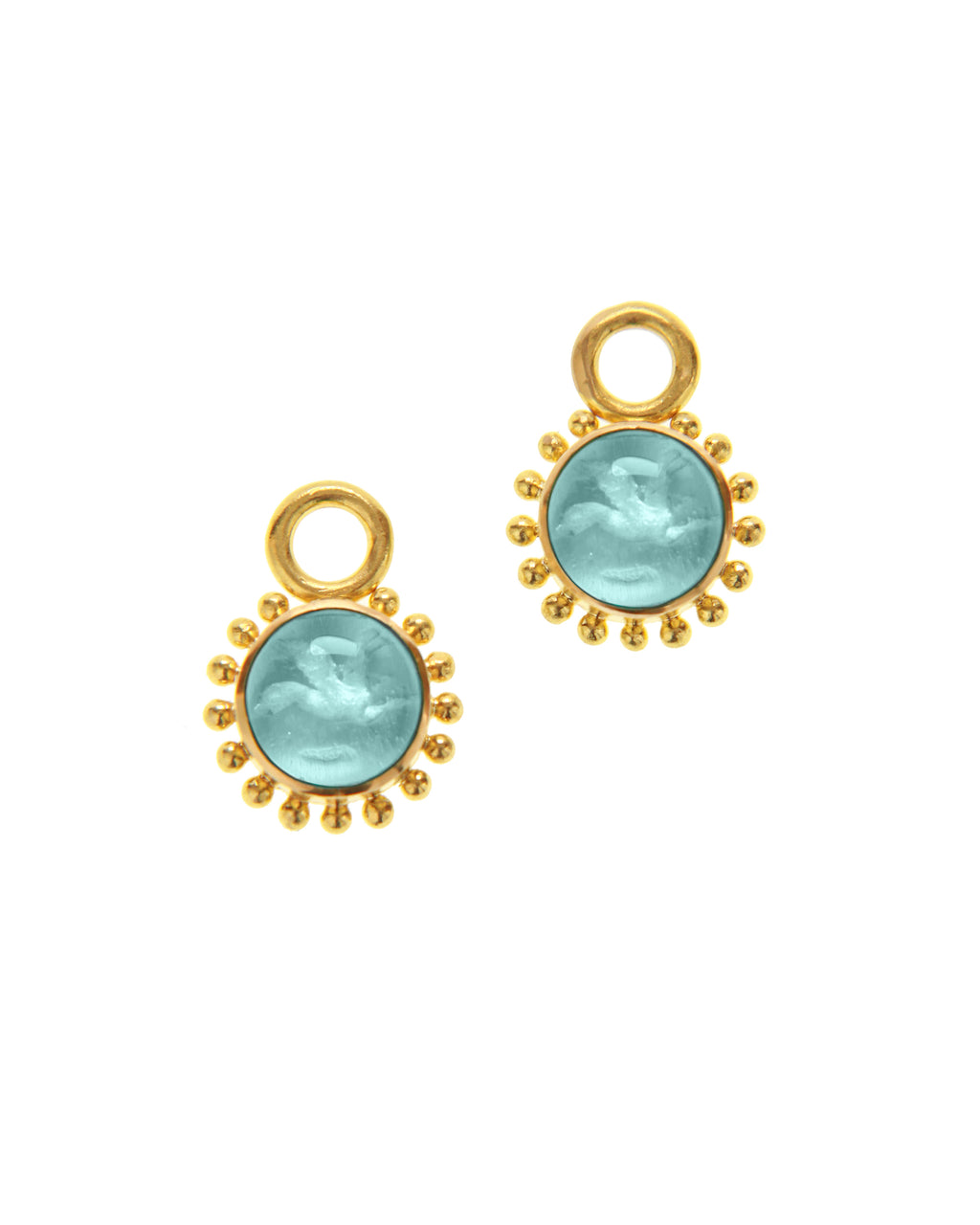 Light Aqua 'Cab Tiny Griffin' Earring Charms