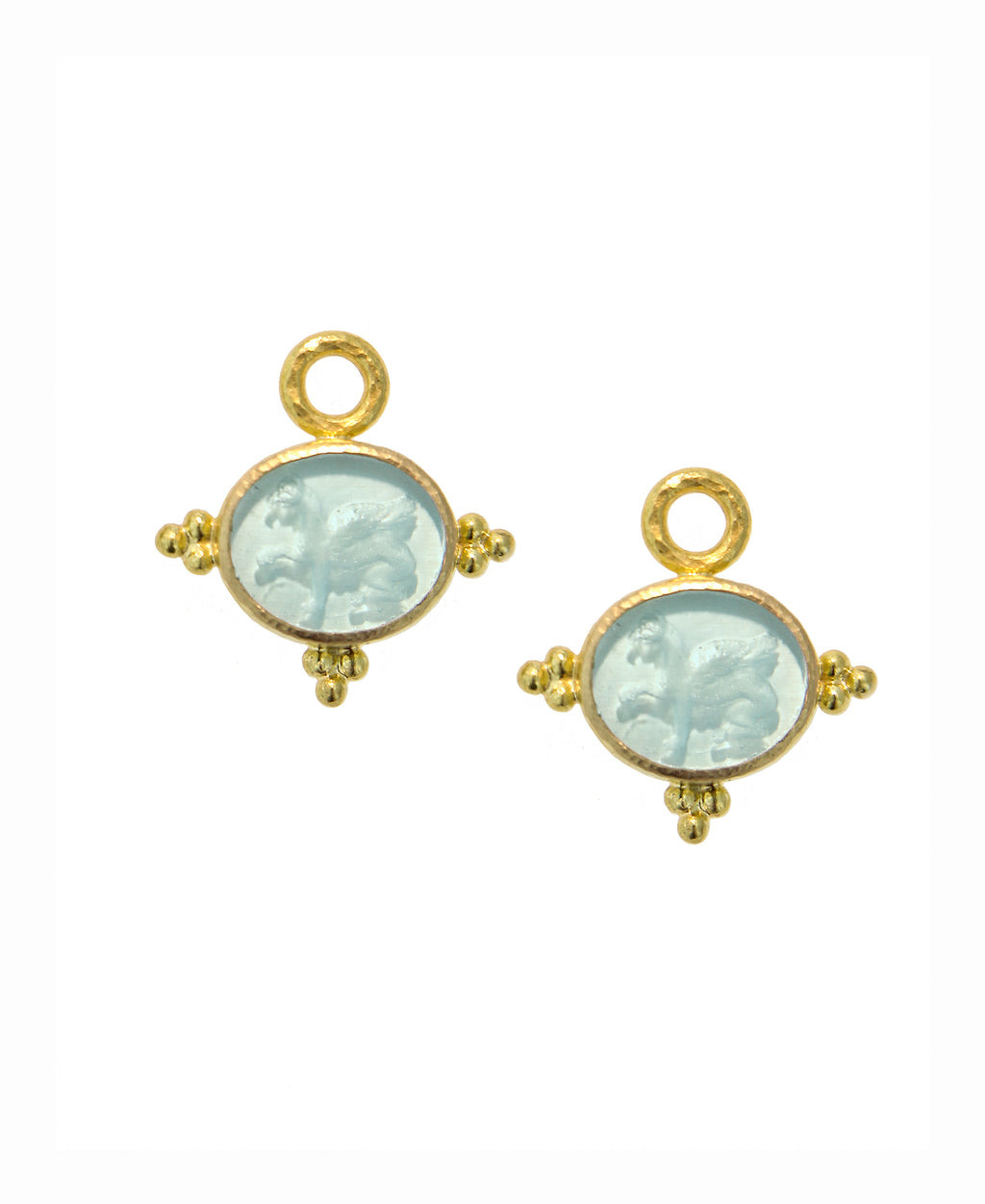 Light Aqua 'Grifo' Earring Charms