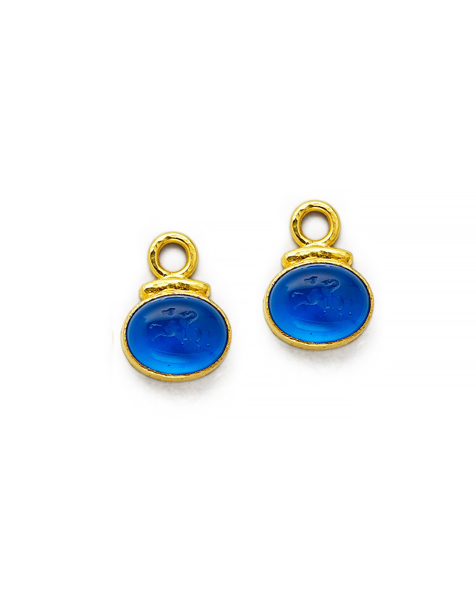 Peacock 'Cab Equestrian' Earring Charms