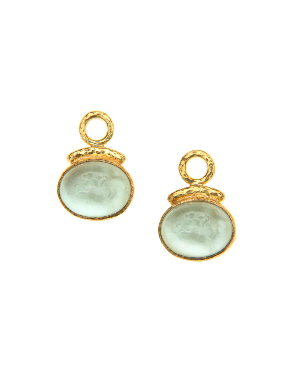 Light Aqua 'Cab Equestrian' Earring Charms