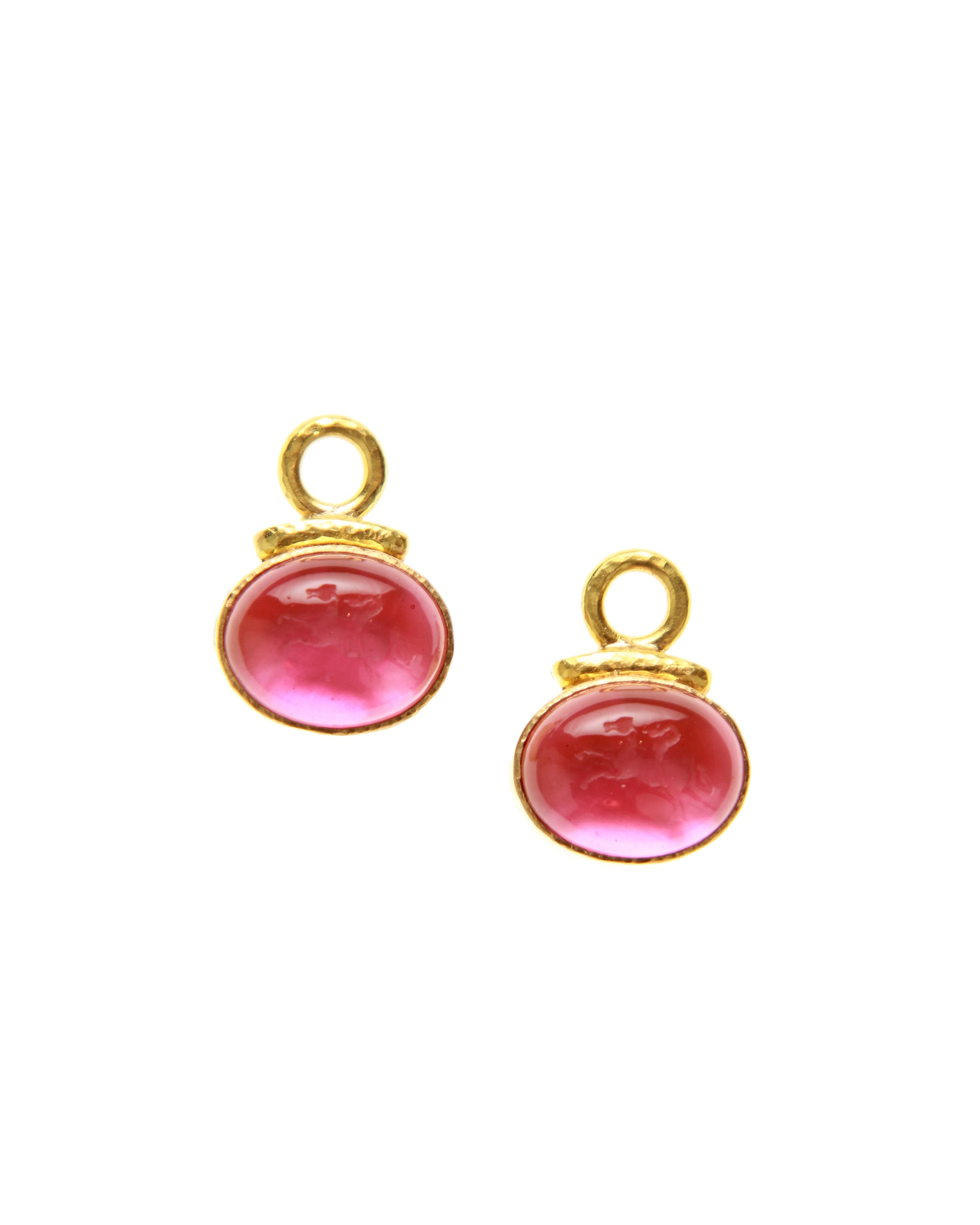 Pink 'Cabochon Equestrian' Earring Charms
