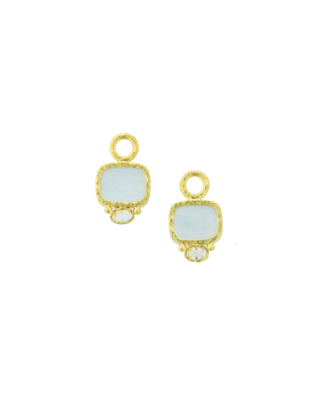 Light Aqua 'Putto and Swan' Earring Charms