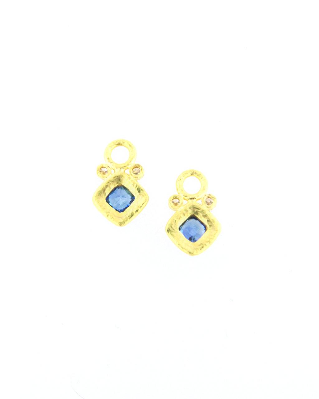 Blue Sapphire and Diamond Earring Charms