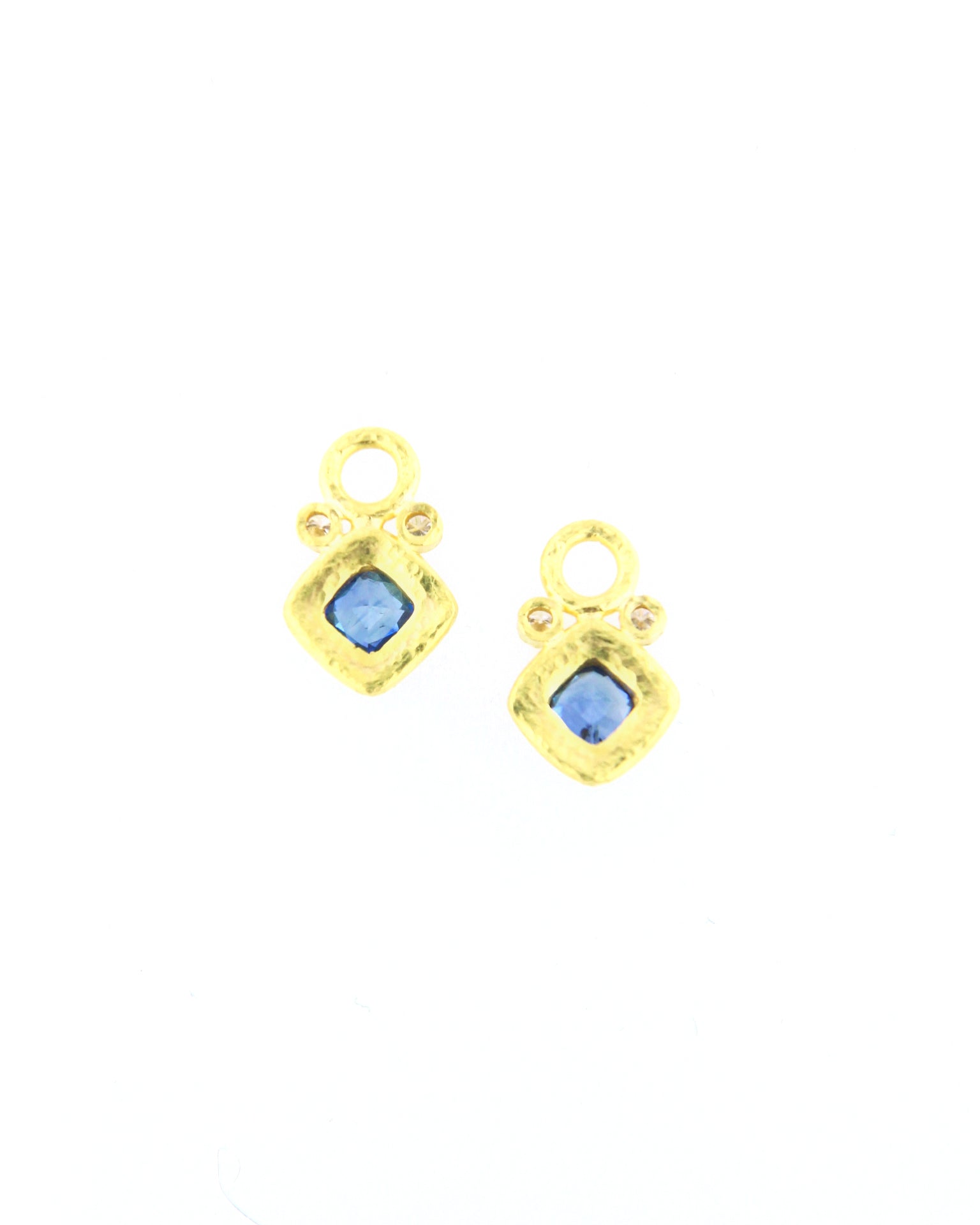 Blue Sapphire and Diamond Earring Charms
