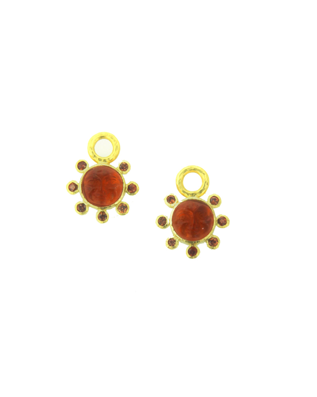Amber 'Man-in-the-Moon' Earring Charms