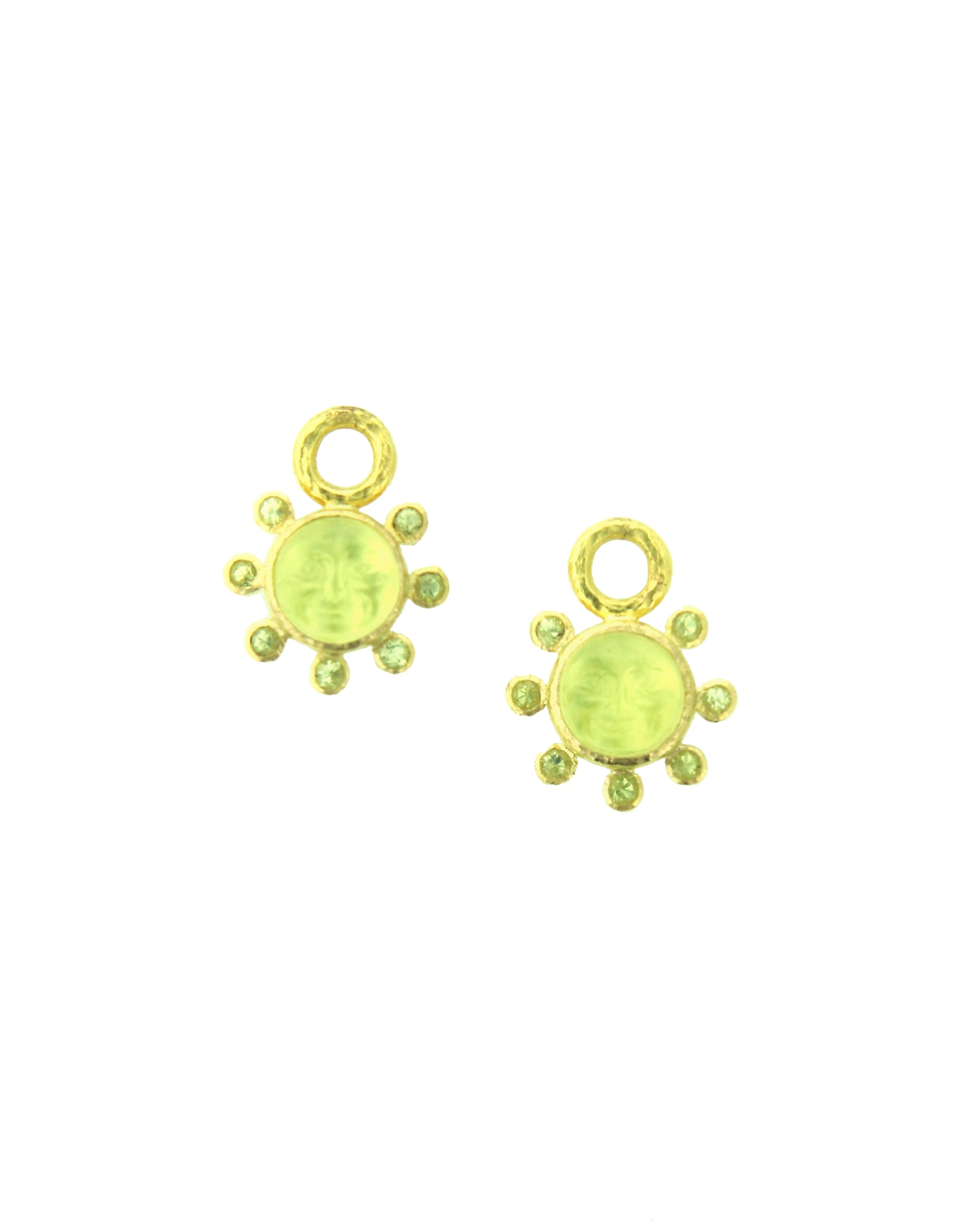 Lime 'Man-in-the-Moon' Earring Charms