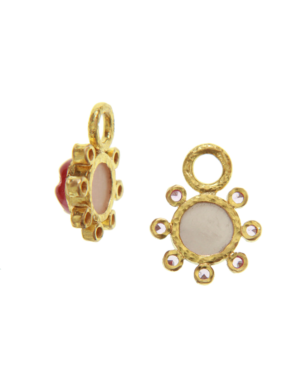 Pink 'Man-in-the-Moon' Earring Charms