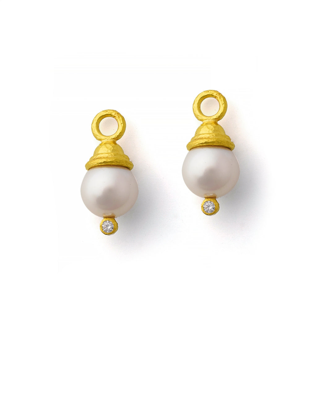 Pearl and Diamond Earring Charms