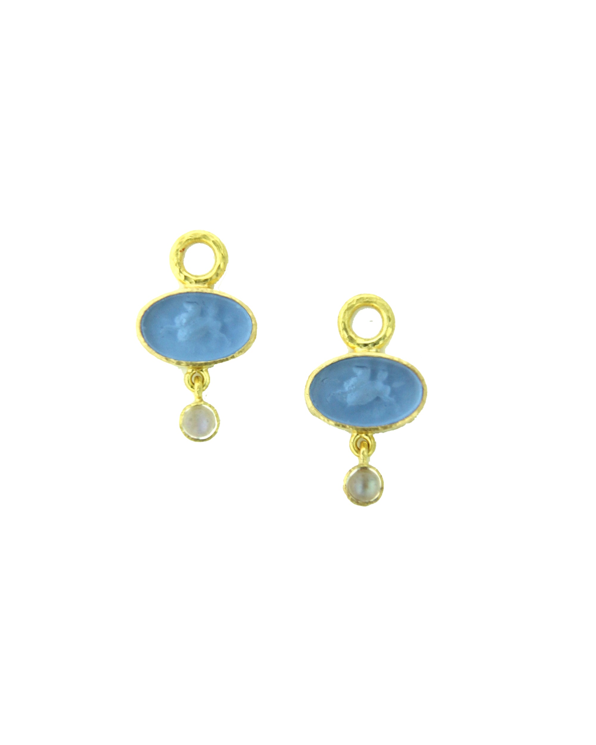 Cerulean 'Flying Pegasus' Earring Charms