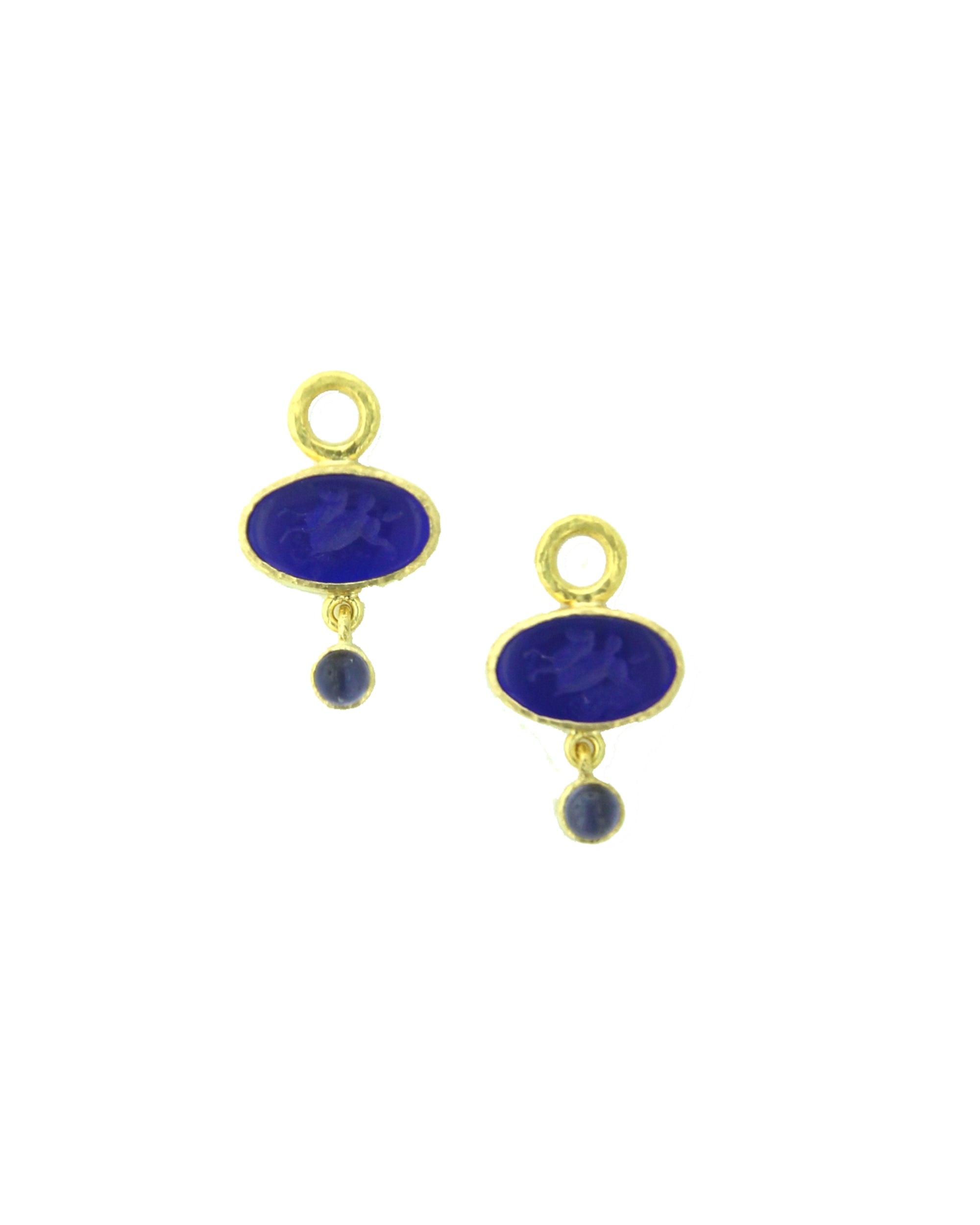 Cobalt 'Flying Pegasus' Earring Charms