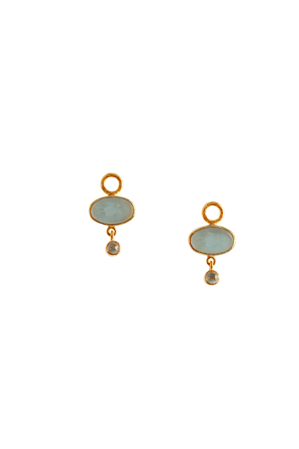 Light Aqua 'Flying Pegasus' Earring Charms