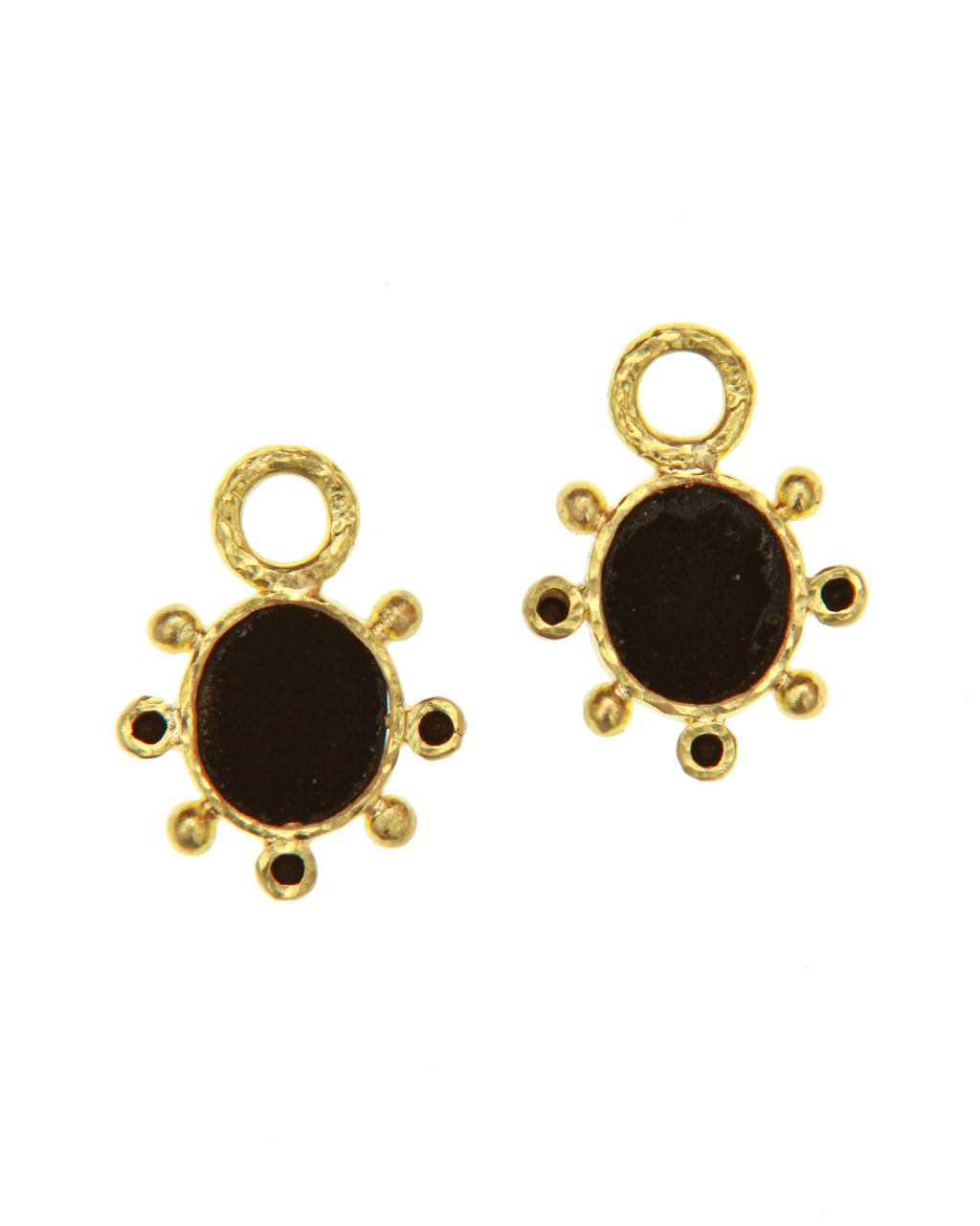 Black 'Mosca' Earring Charms for Hoops