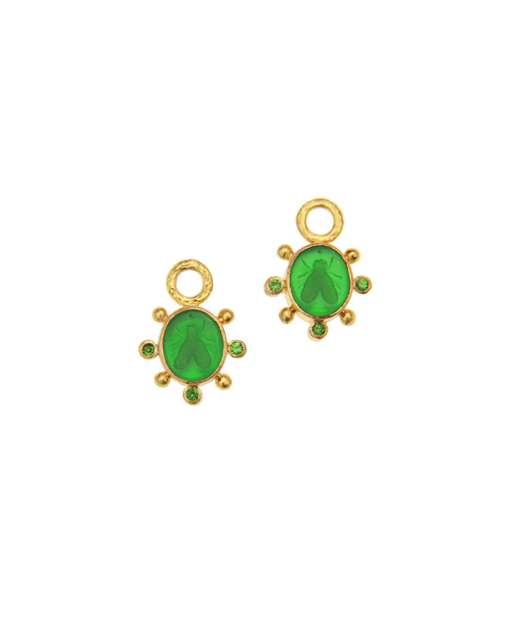 Green 'Mosca' Earring Charms