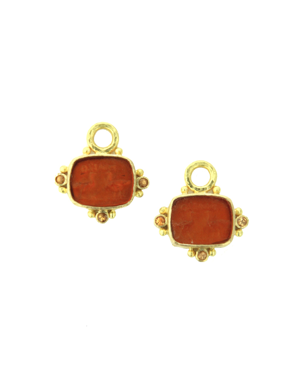 Amber 'Two Cranes' Earring Charms