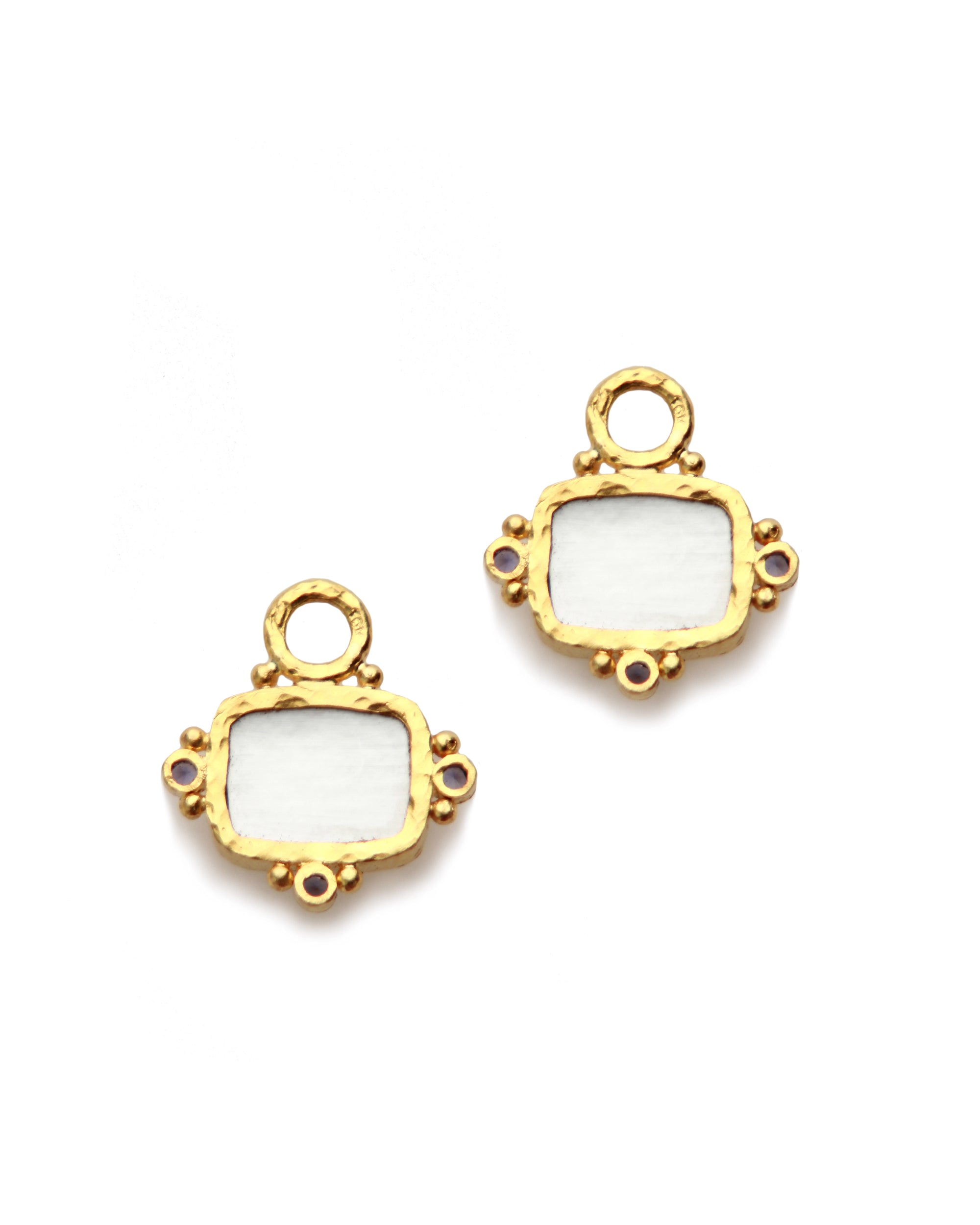 Smoke 'Two Cranes' Earring Charms