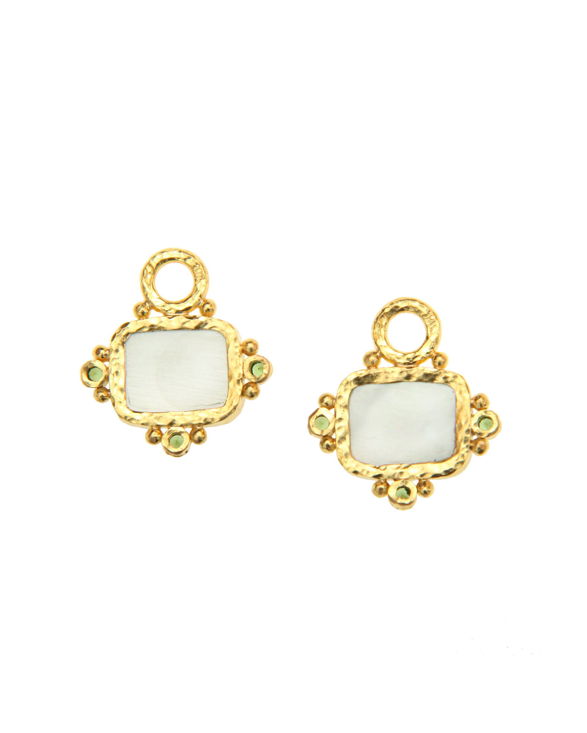 Pine Green 'Two Cranes' Earring Charms