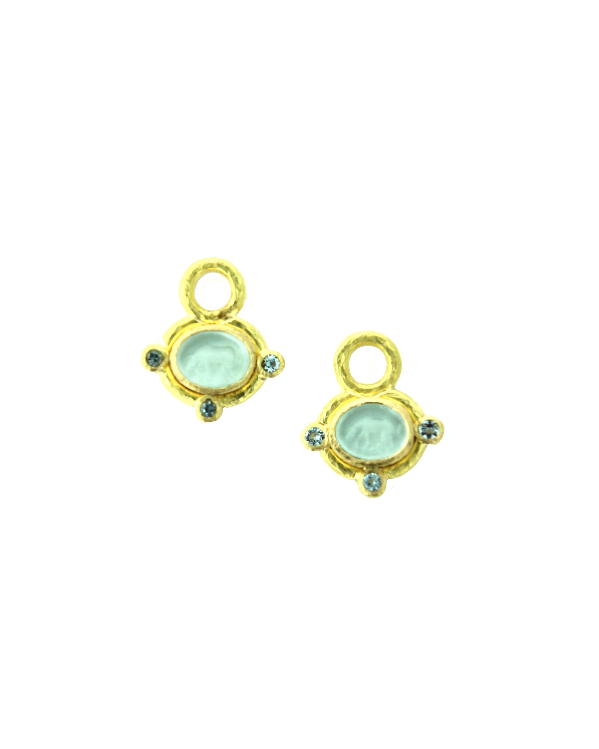 Light Aqua 'Micro Horse' Earring Charms