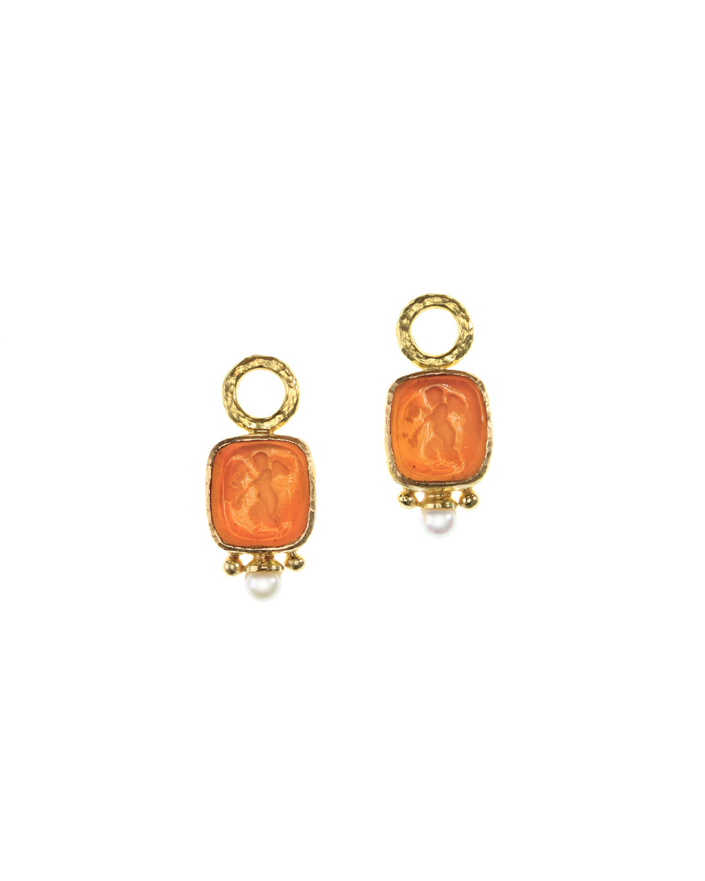 Amber 'Square Putto' Earring Charms