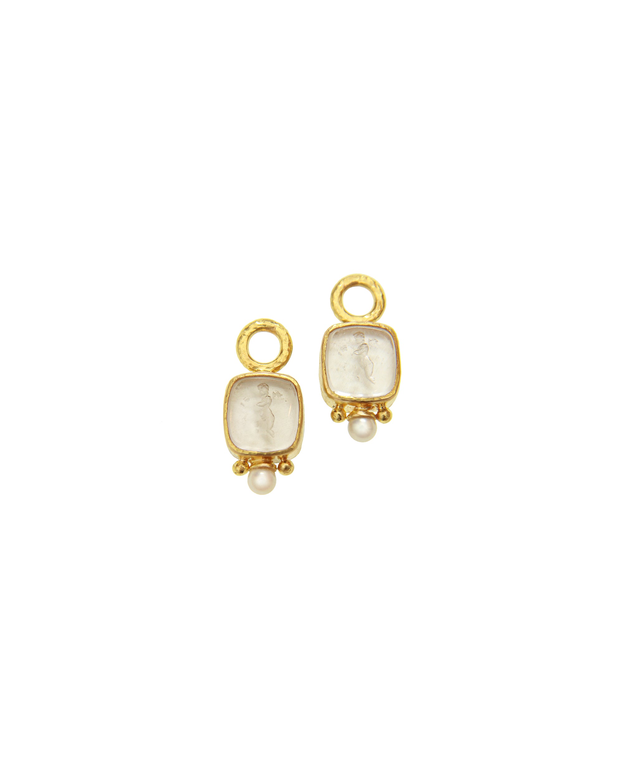 Crystal 'Square Putto' Earring Charms
