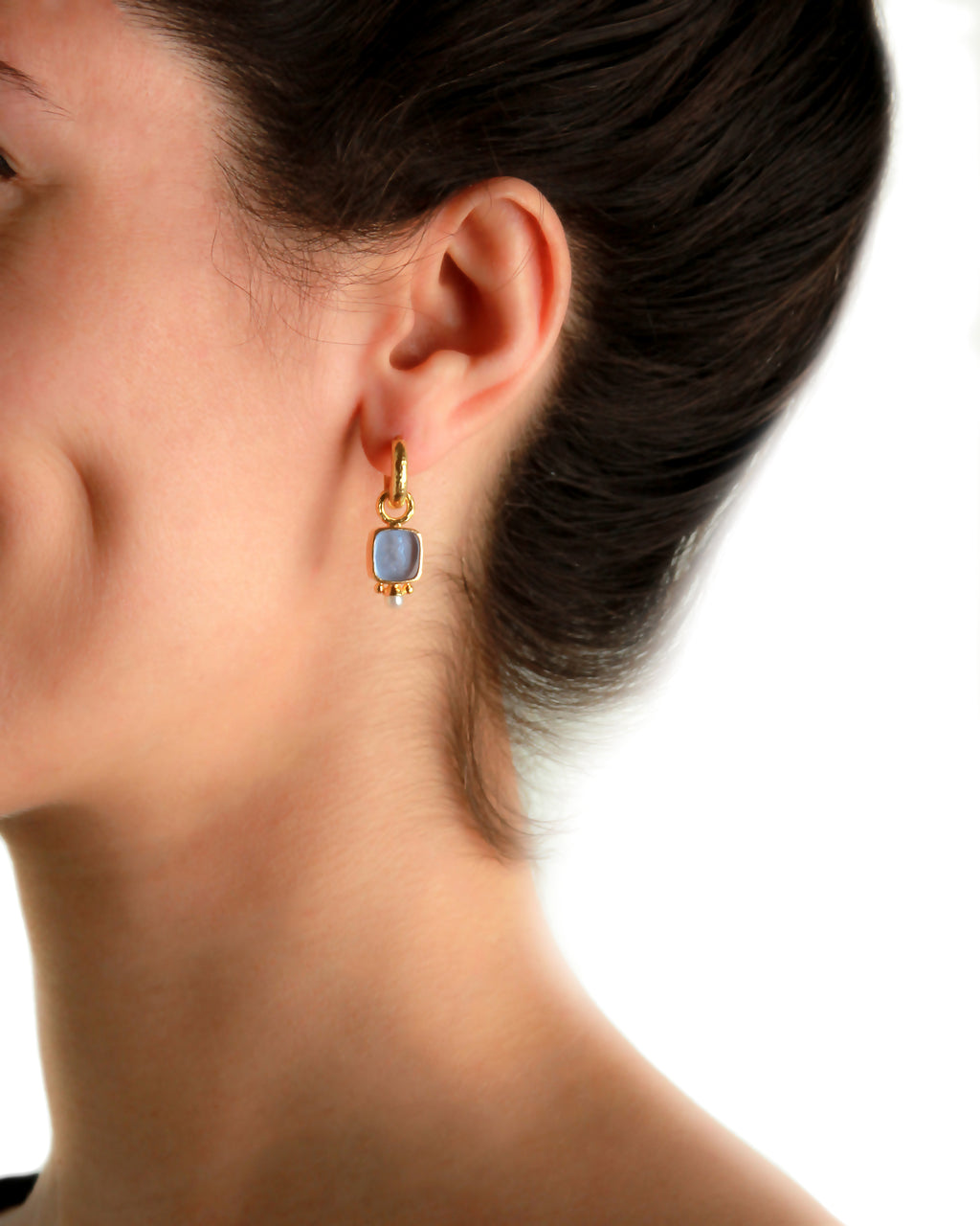 Cobalt 'Square Putto' Earring Charms