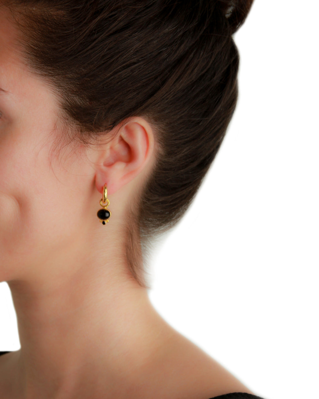 Onyx and Black Spinel Earring Charms