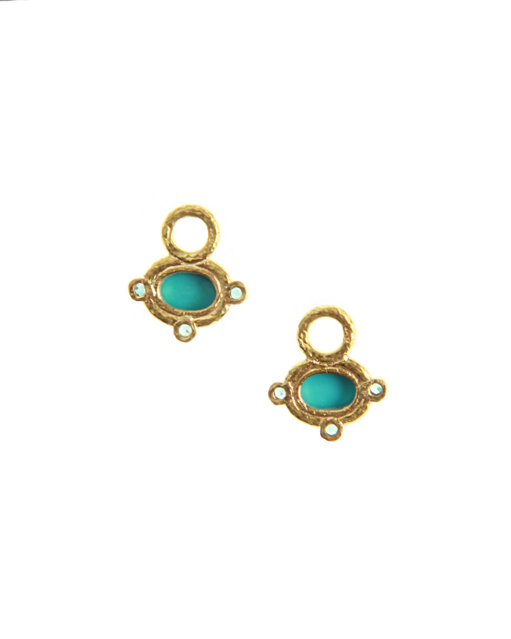 Sleeping Beauty Turquoise Earring Charms