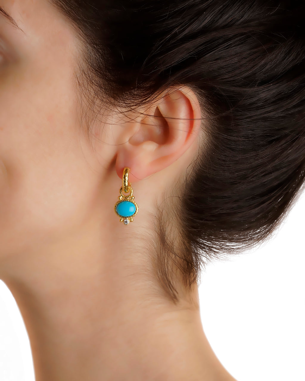 Sleeping Beauty Turquoise Earring Charms