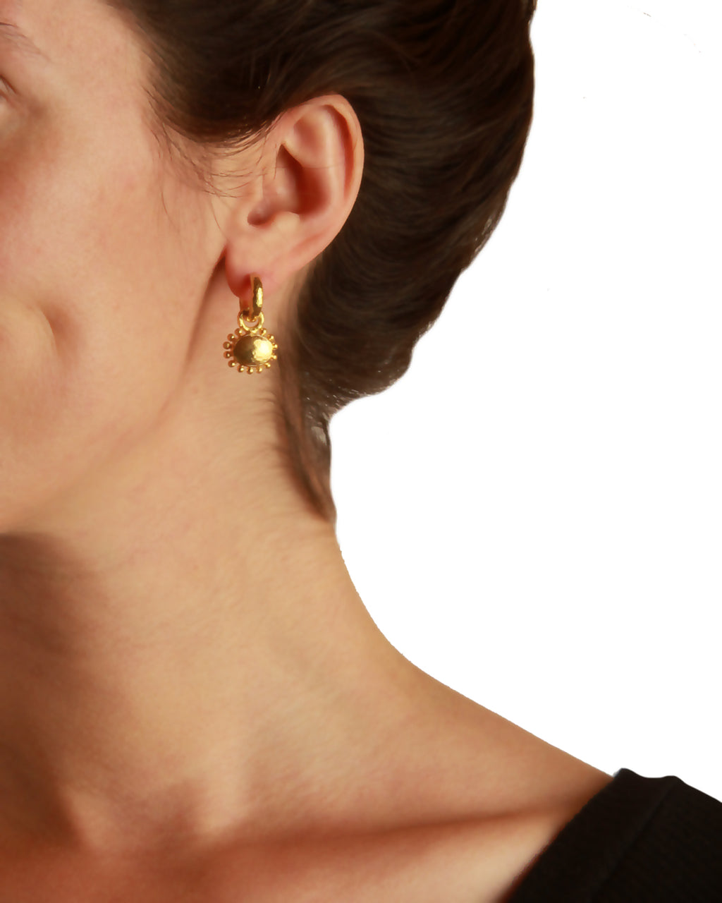 Granulated Oval Earring Charms