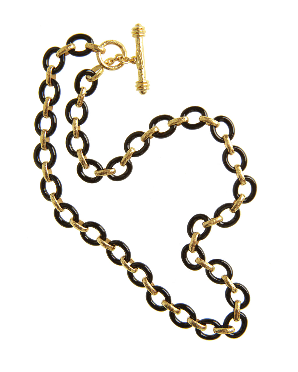 Black Jade 'Positano' Necklace - 21"