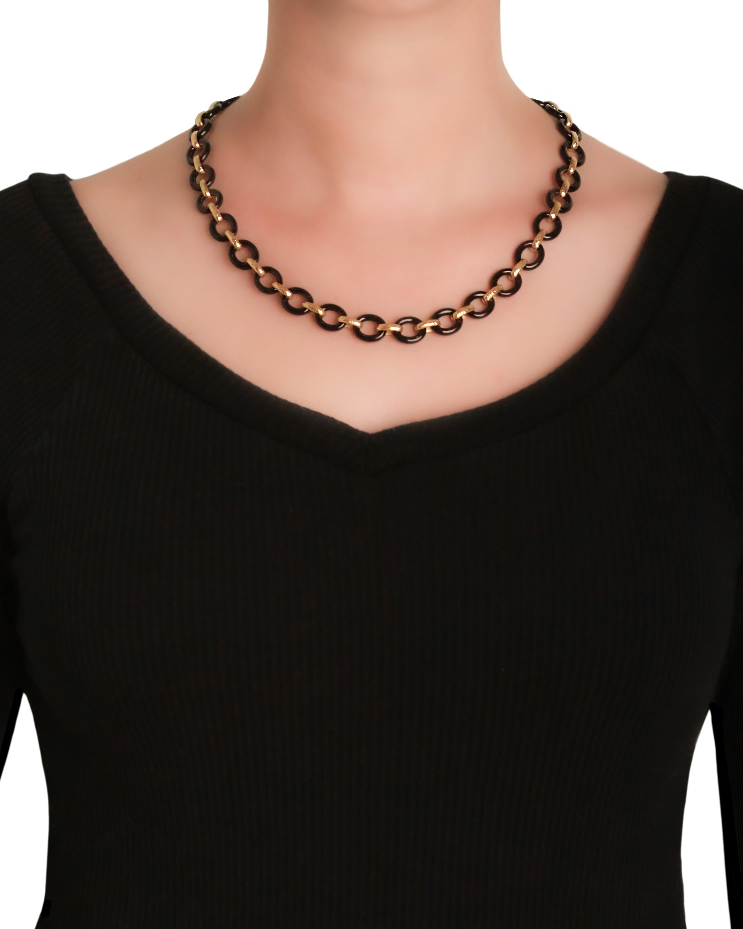 Black Jade 'Positano' Necklace - 21