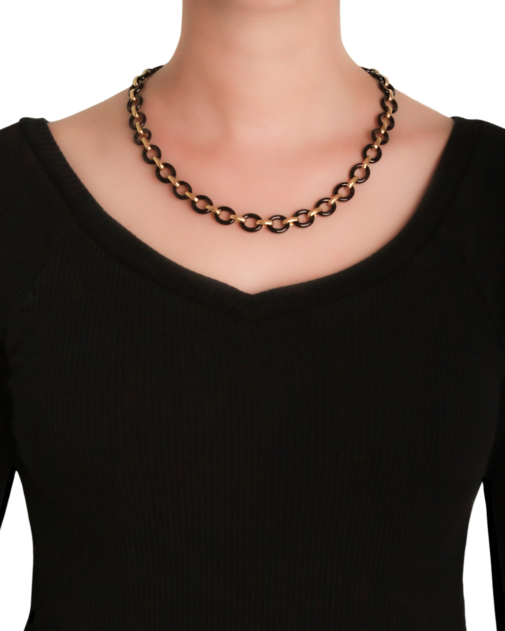 Black Jade 'Positano' Necklace - 21"