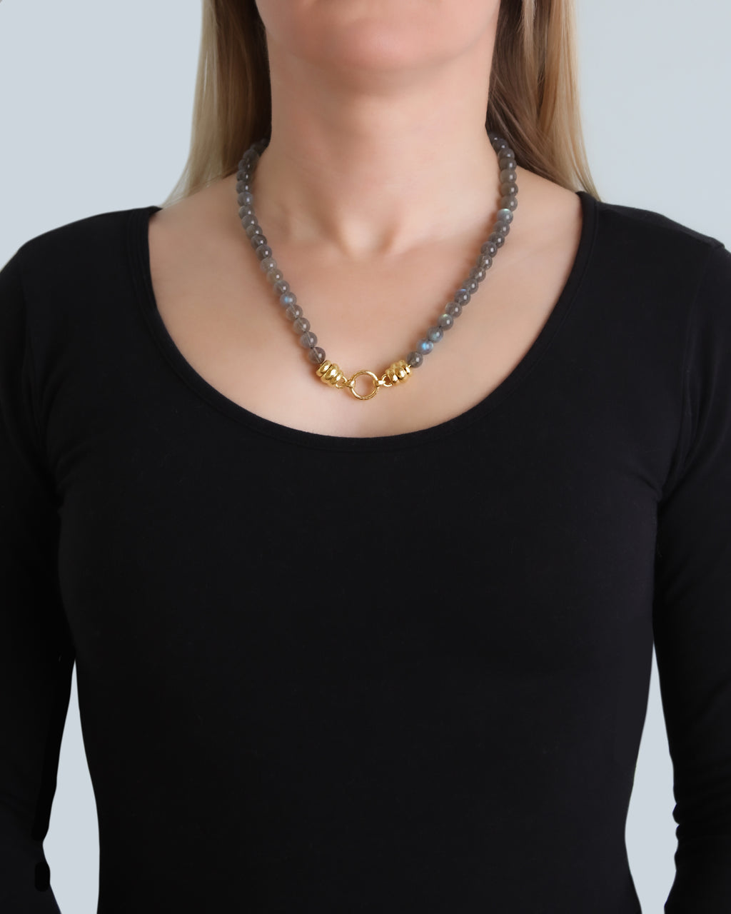 Labradorite Necklace with 'Martin' Clasp - 21"