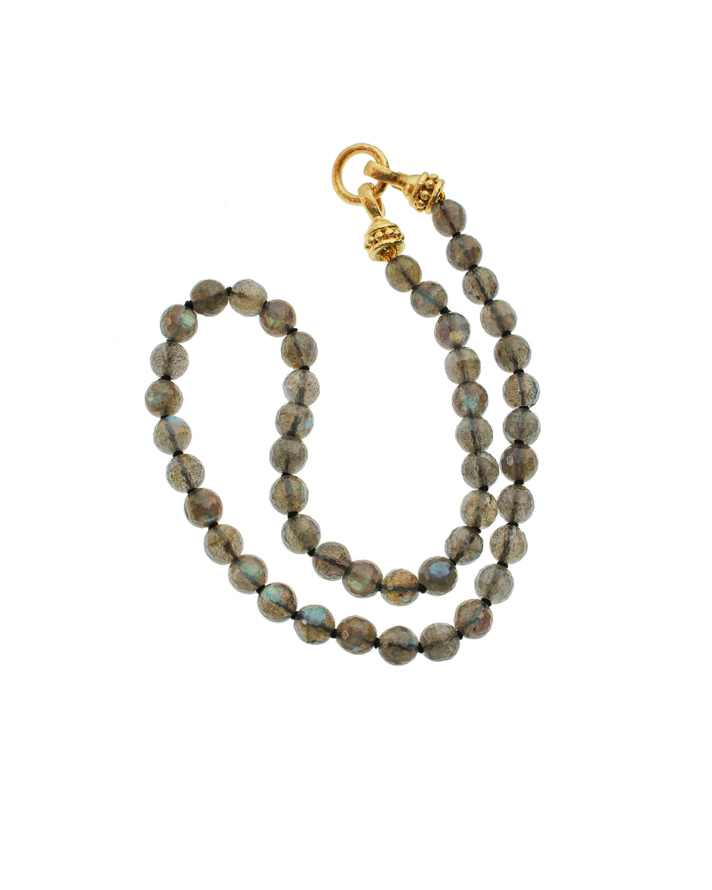 Faceted Labradorite Bead Necklace - 17"