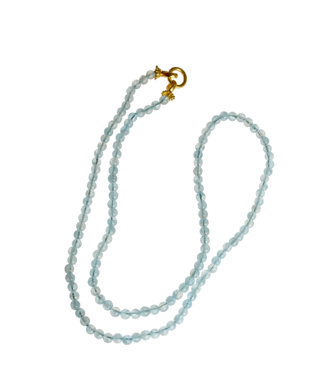 Aquamarine with Granulated 'Serena' Clasp - 31"