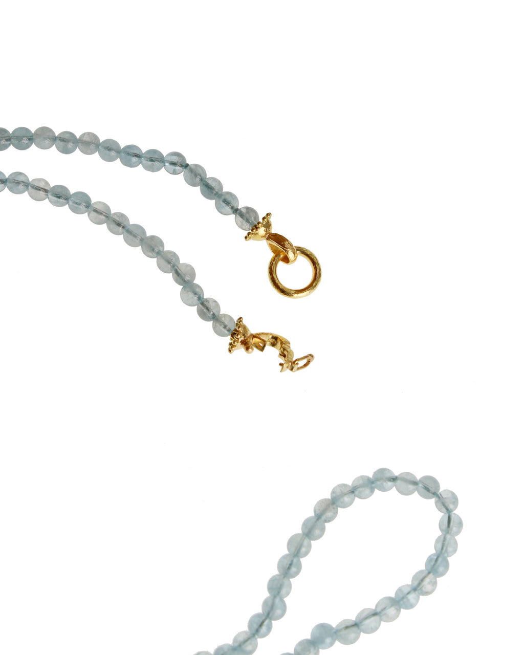 Aquamarine with Granulated 'Serena' Clasp - 31"