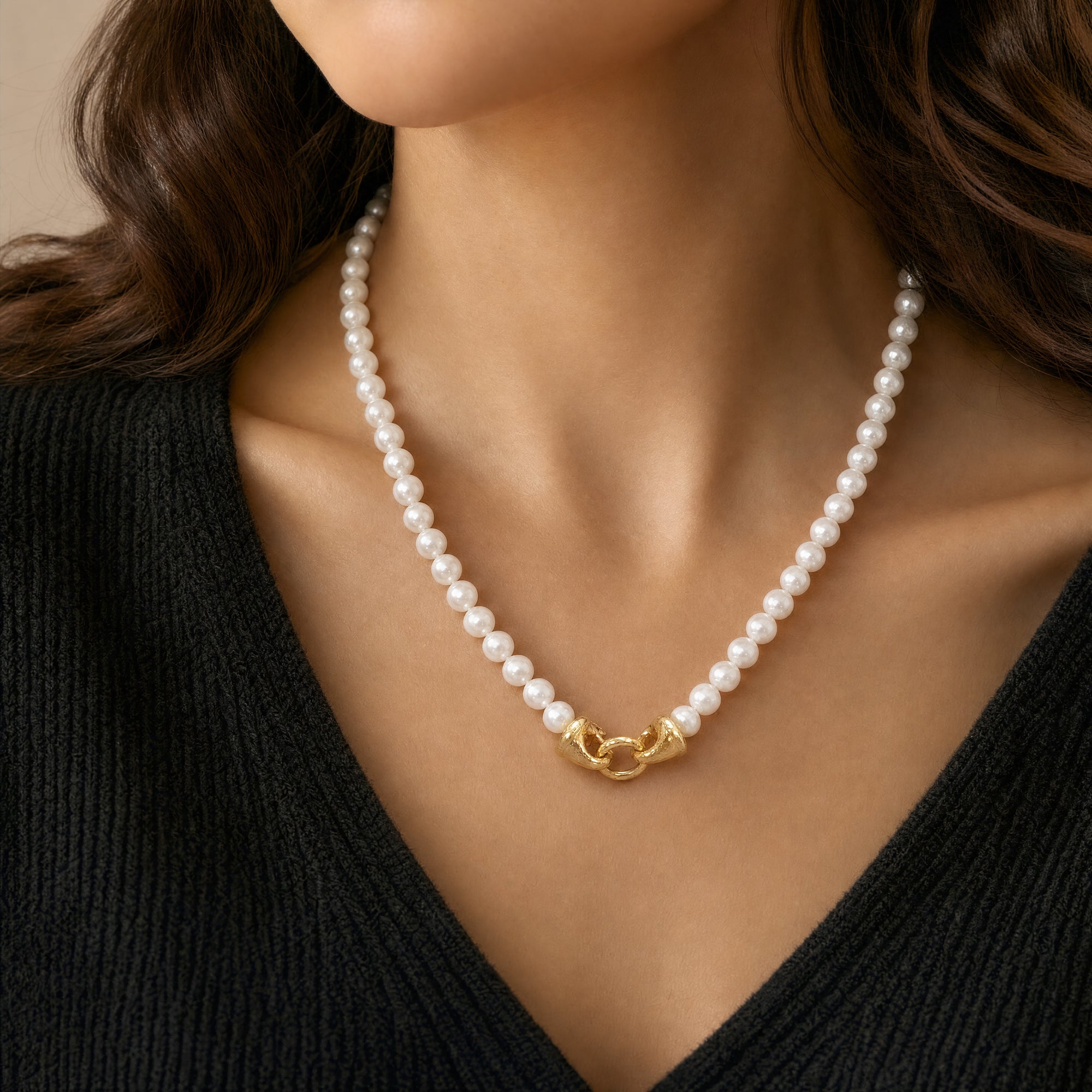 Pearl Necklace with 'Serena' Clasp