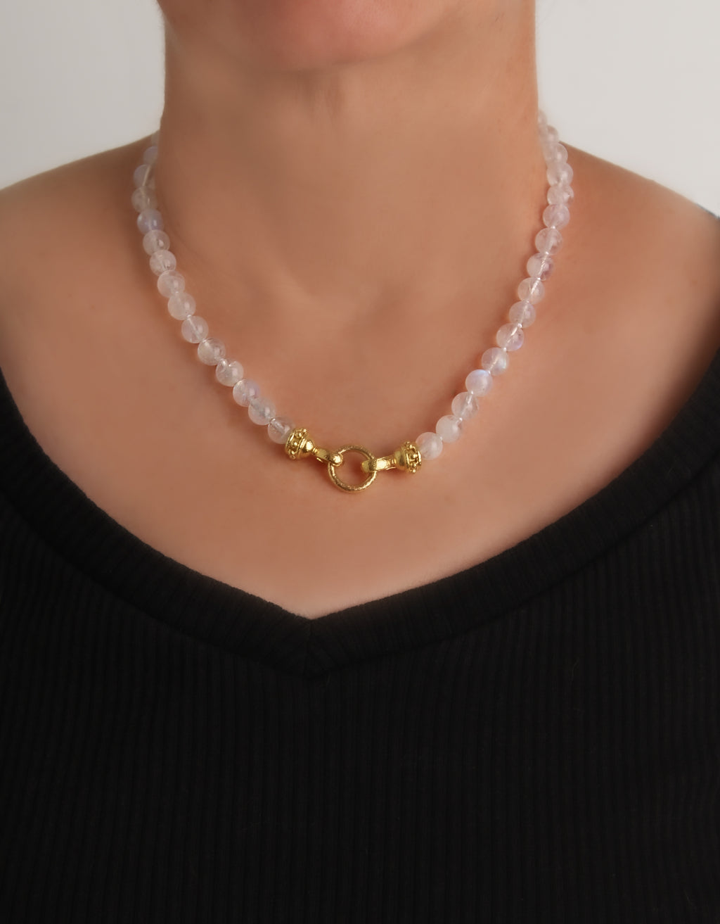 Moonstone Necklace with 'Allegra' Clasp