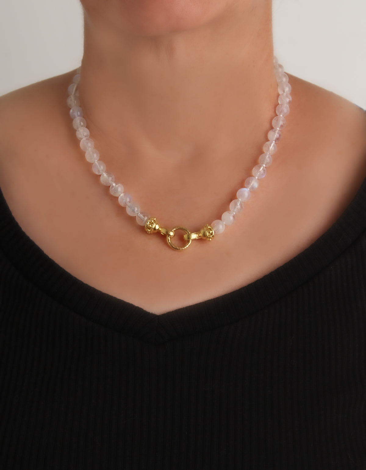 Moonstone Necklace with 'Allegra' Clasp
