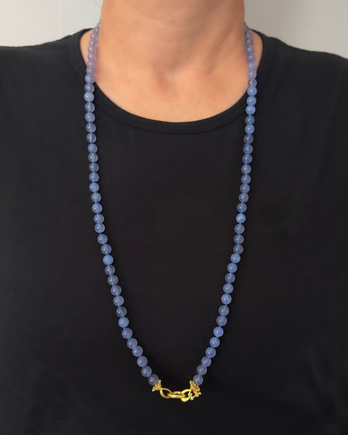 Blue Chalcedony Necklace - 31"