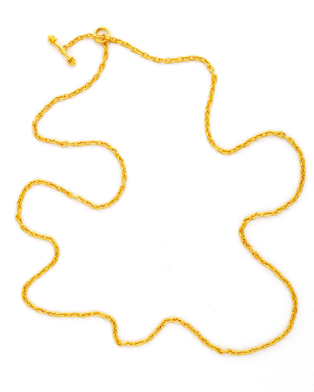 Handmade Gold Chain Necklace - 35''