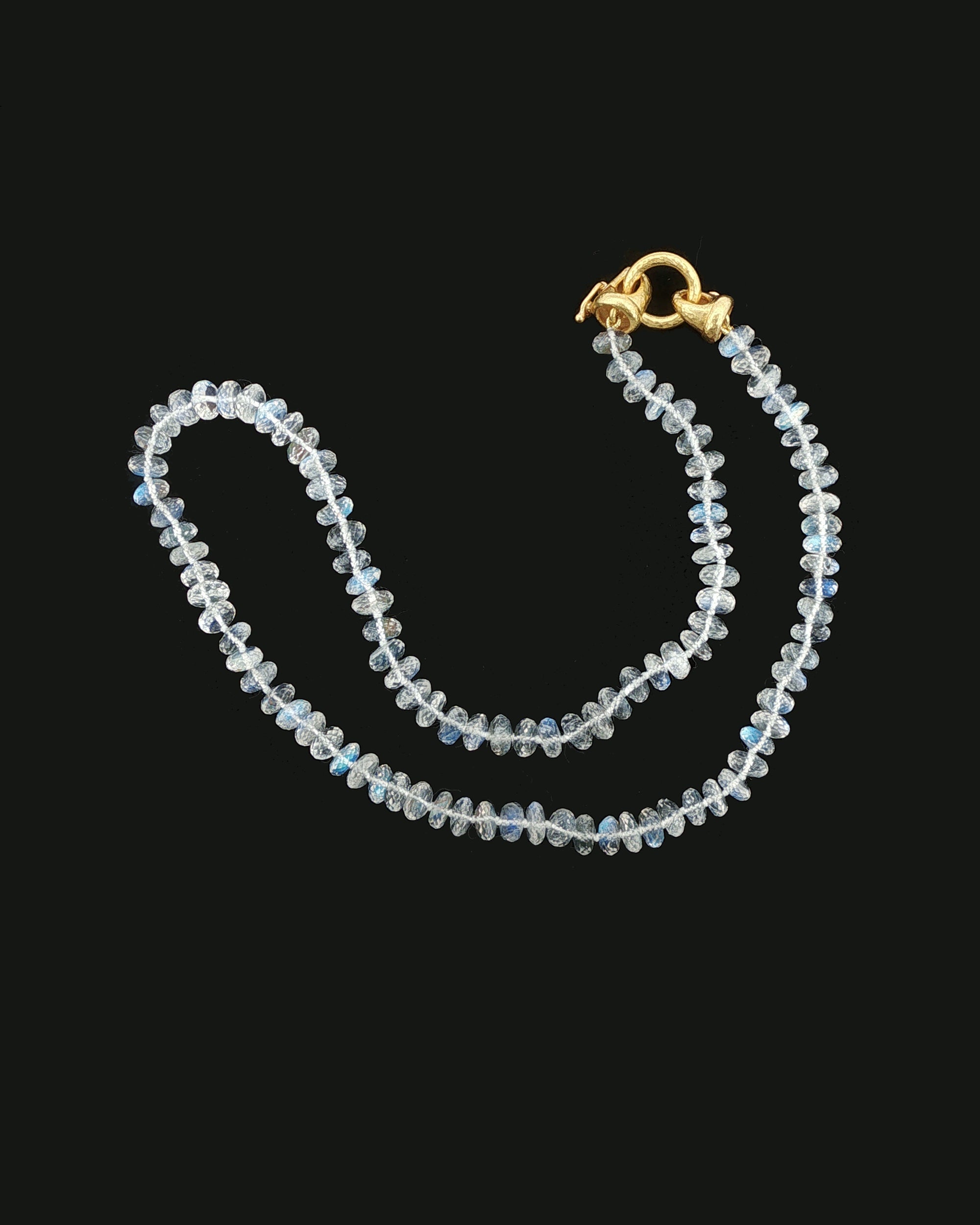 Moonstone Bead Necklace with 'Serena' Clasp