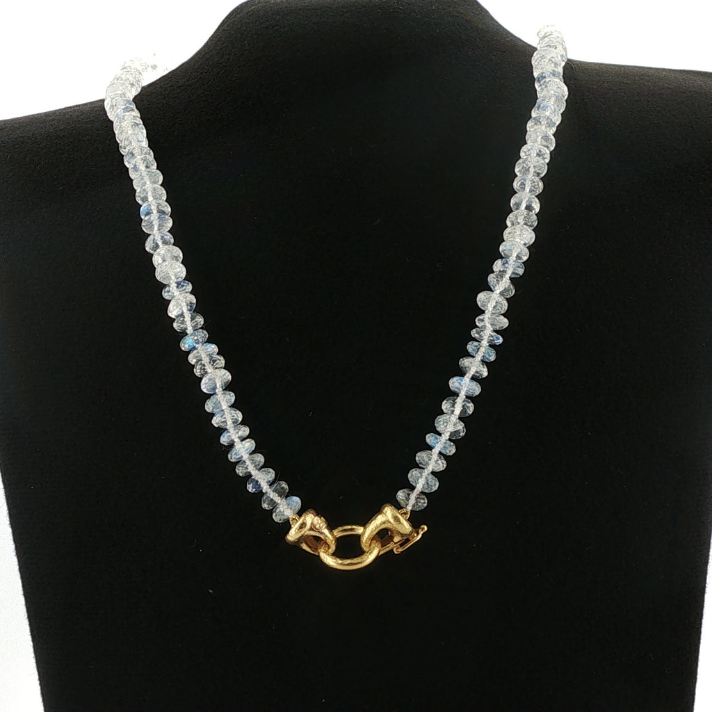 Moonstone Bead Necklace with 'Serena' Clasp