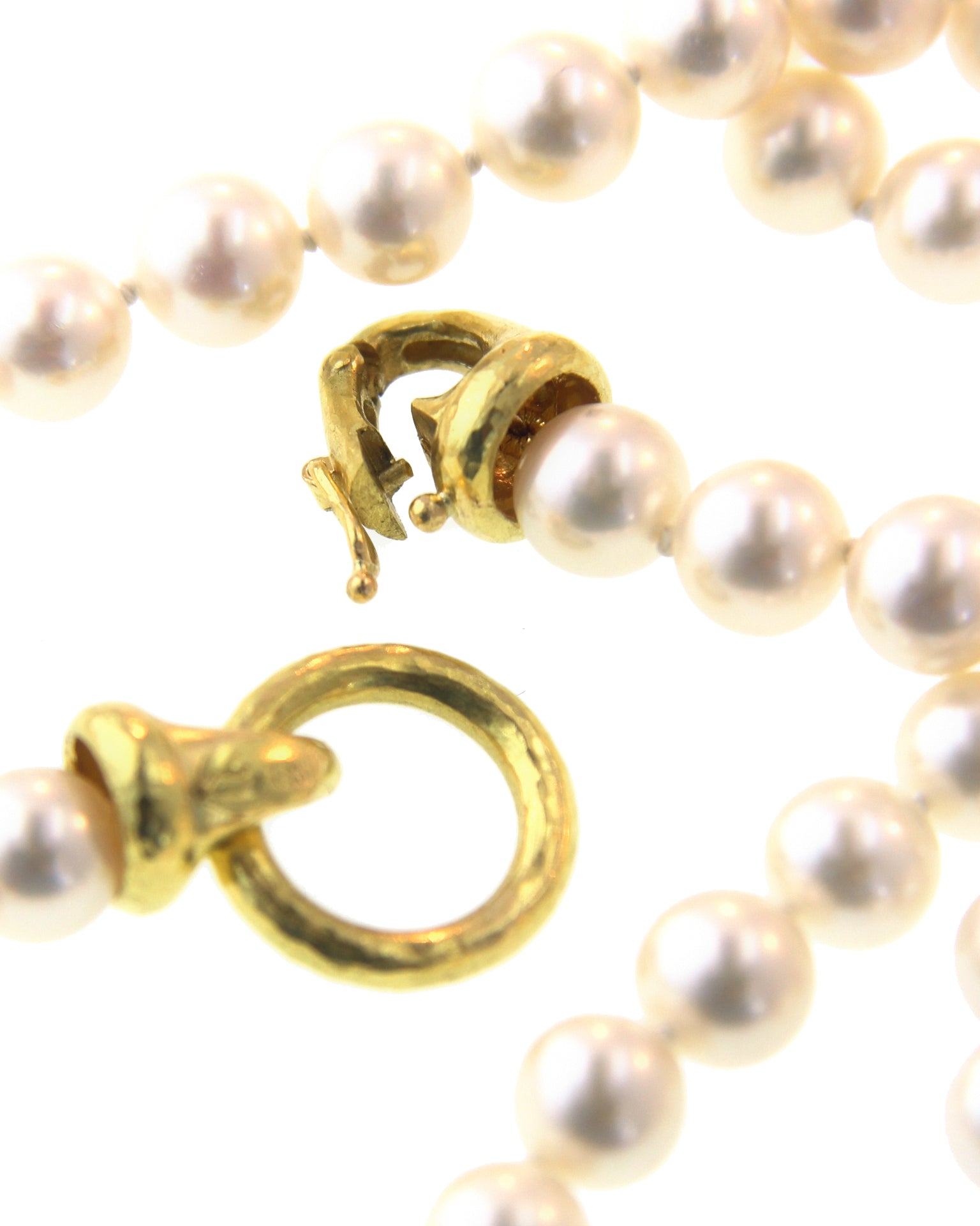 Pearl Necklace with 'Serena' Clasp - 35"