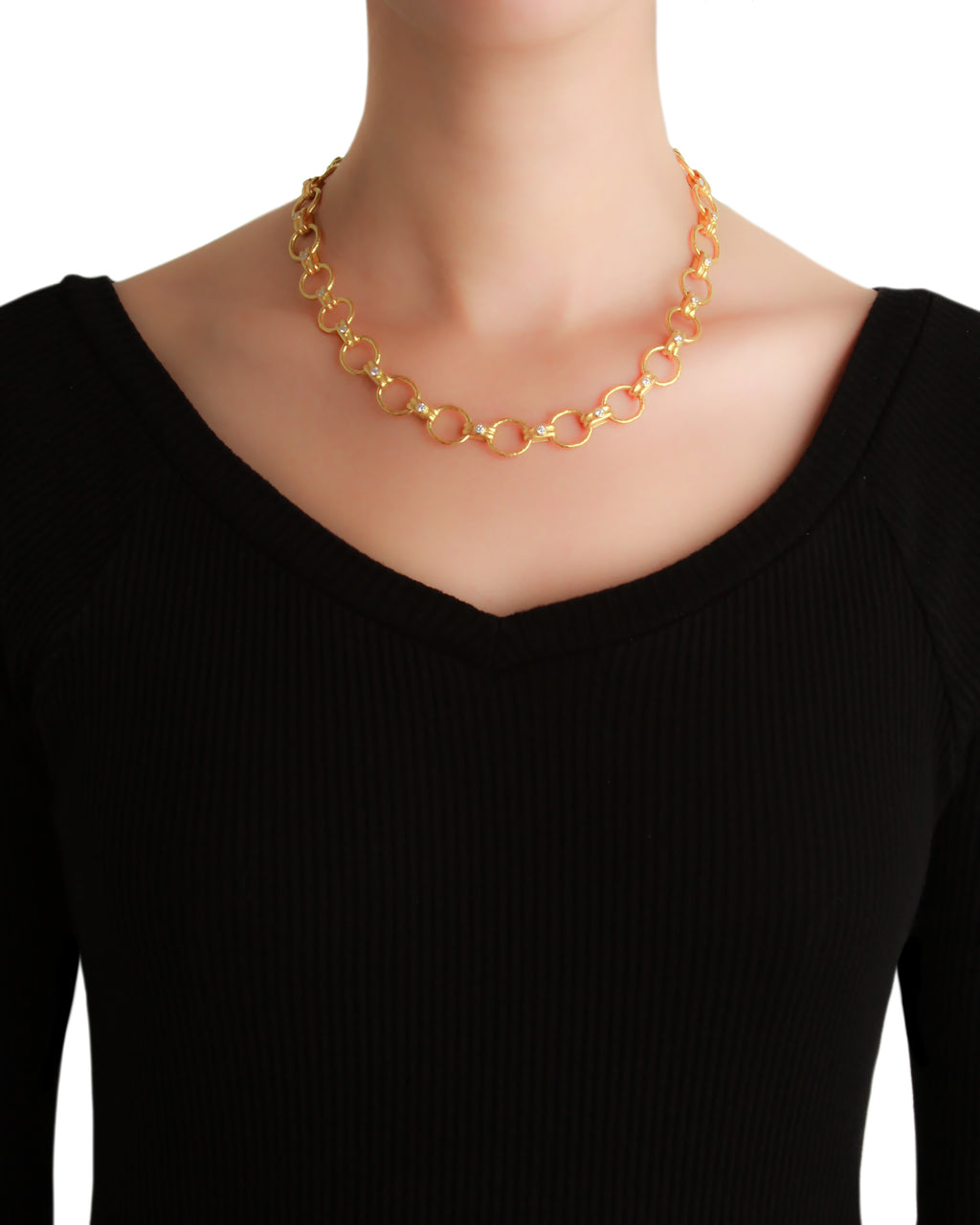 Diamond 'Rimini' necklace with diamond toggle