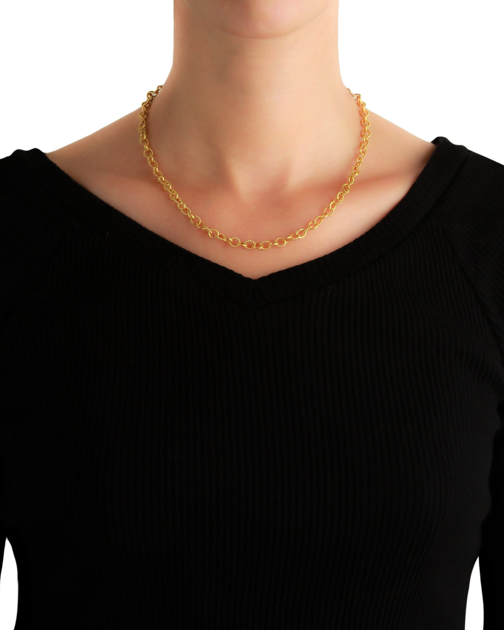 'Tiny Sicilian' Link Necklace - 17"