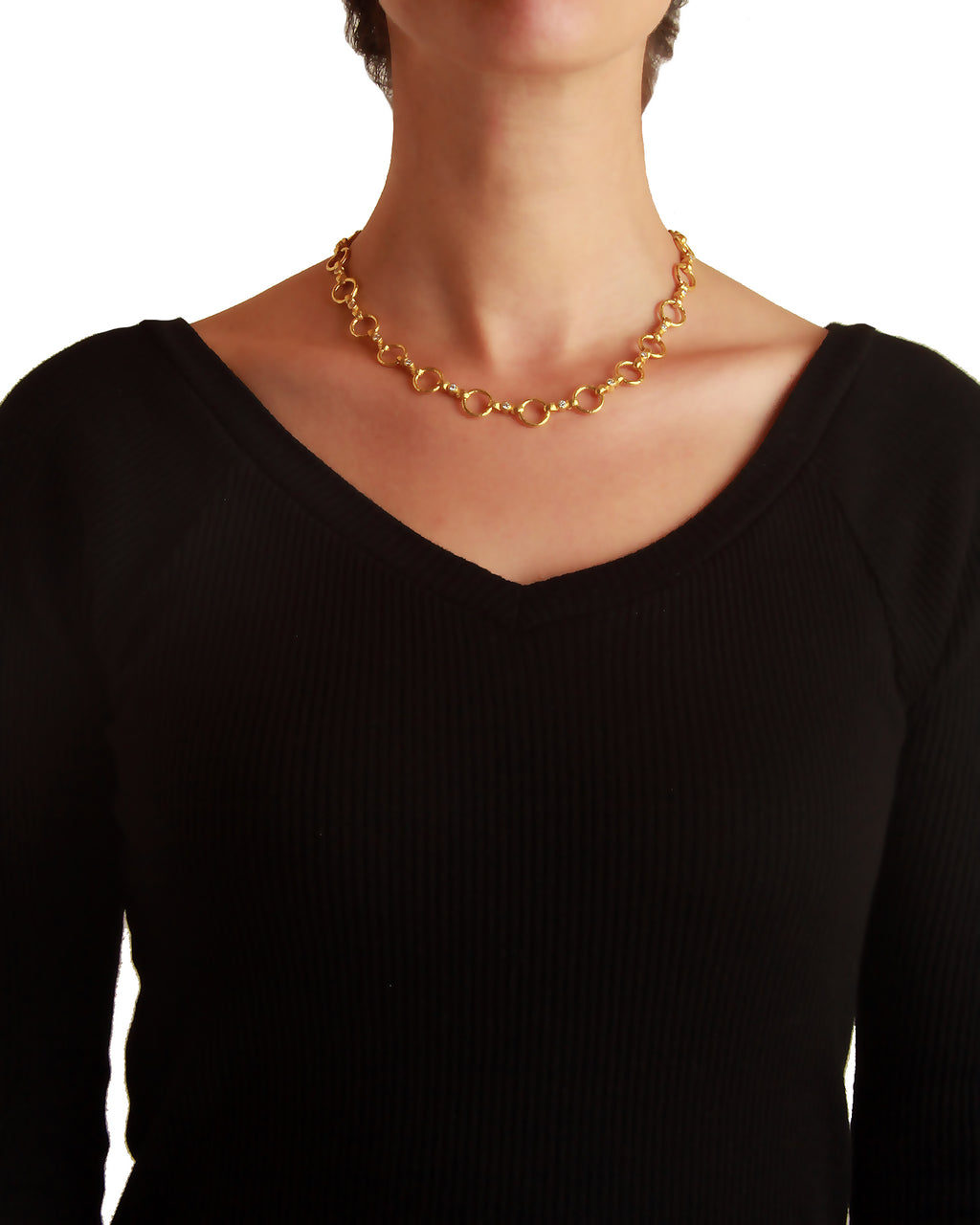 Diamond 'Celtic' Link Necklace