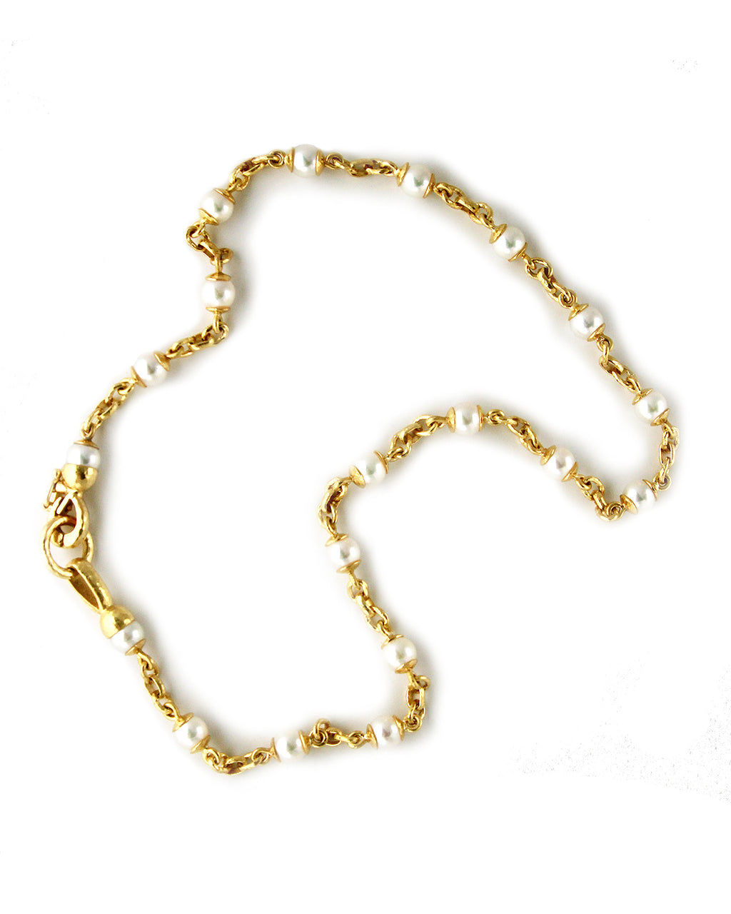 Akoya Pearl and 'Treviso' Link Necklace - 17"