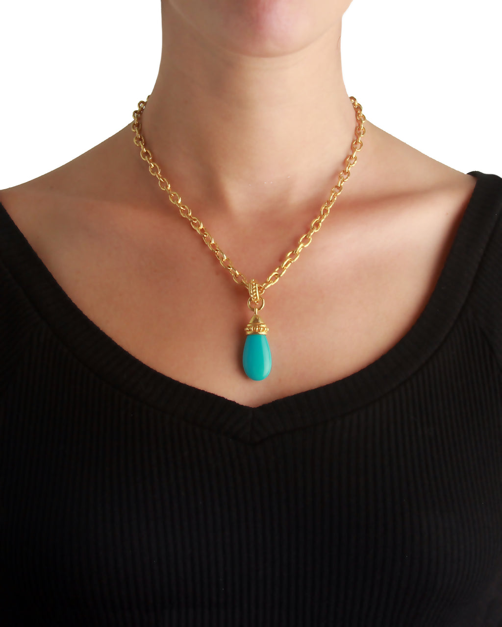 Sleeping Beauty Turquoise Pendant