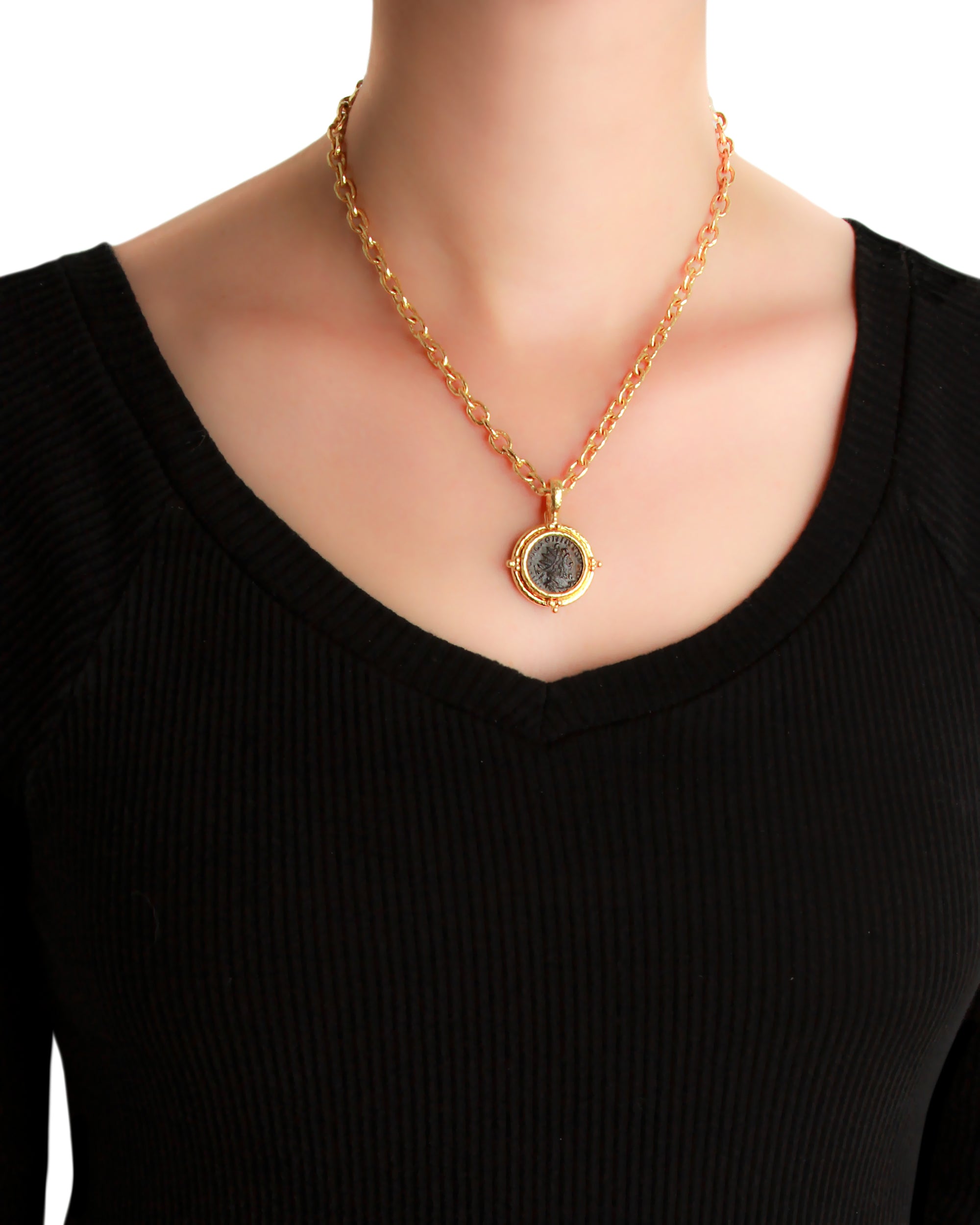 Ancient Roman Bronze Coin Pendant