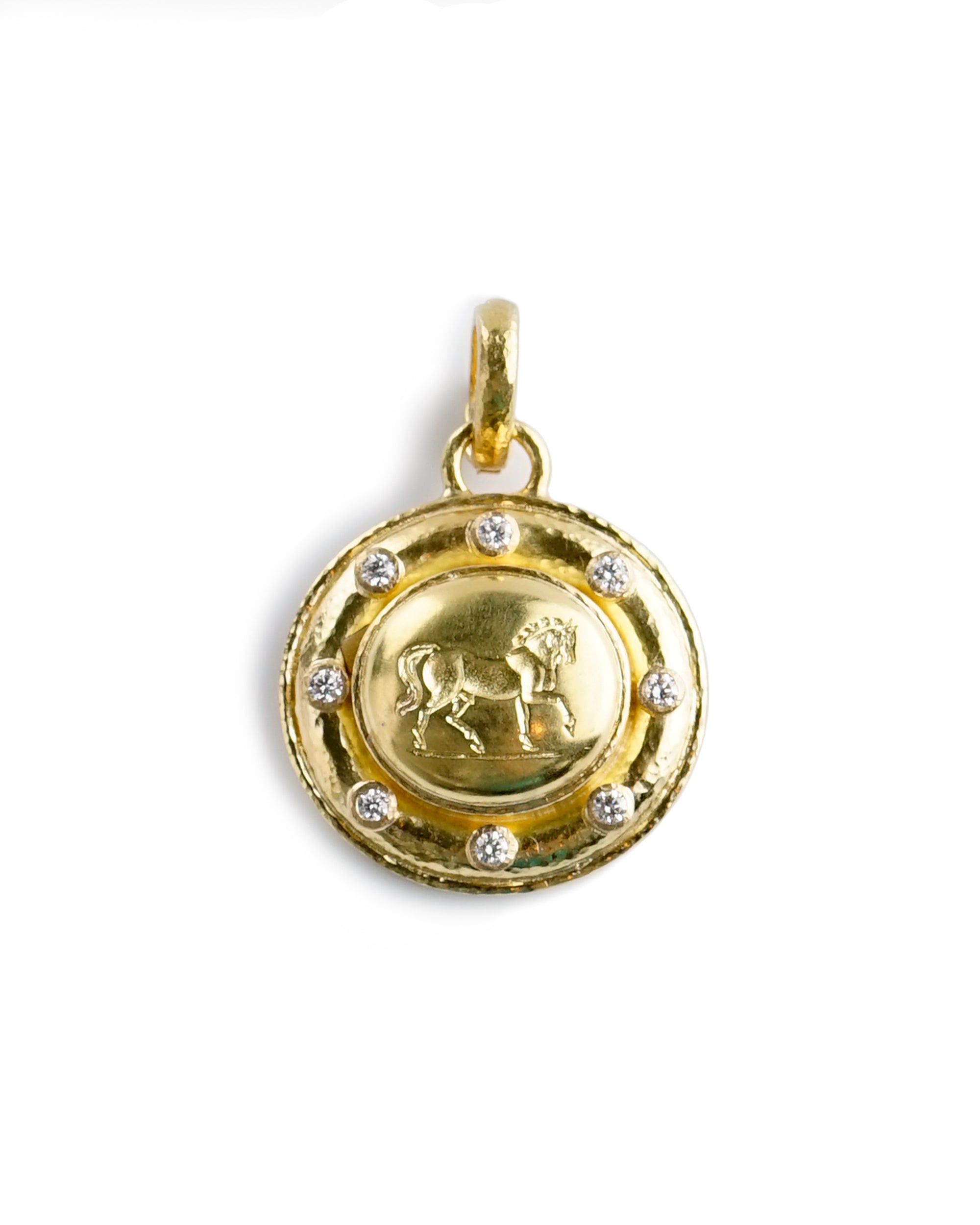 Gold 'Roman Horse' Pendant